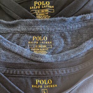 3-FOR-1 - POLO RALPH LAUREN - T-Shirts - V-Neck/Crew - Black/Navy - All Size L